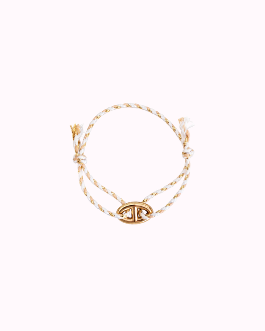 Bracelet cordon beige