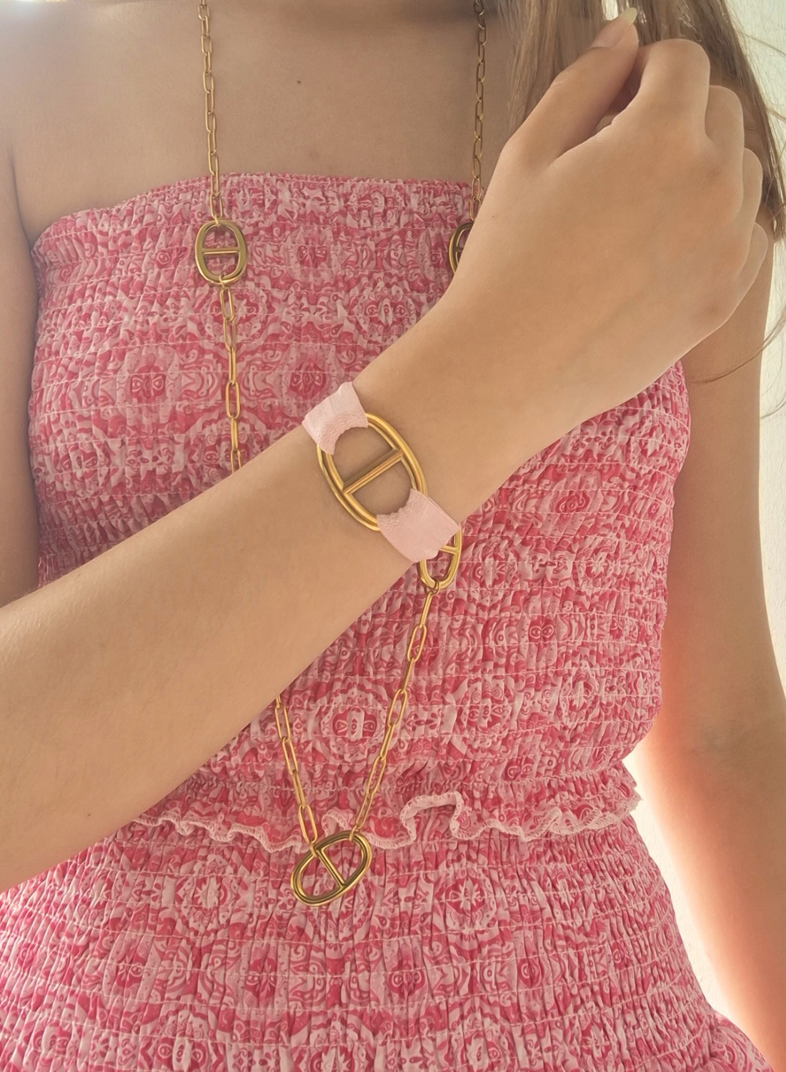 Bracelet Ibiza rose clair