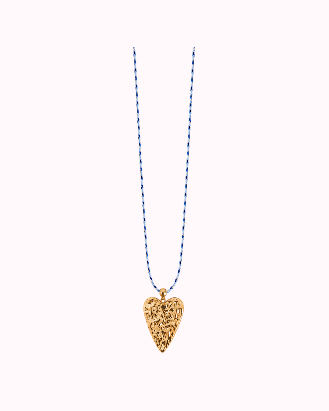 Sautoir Coeur cordon bleu