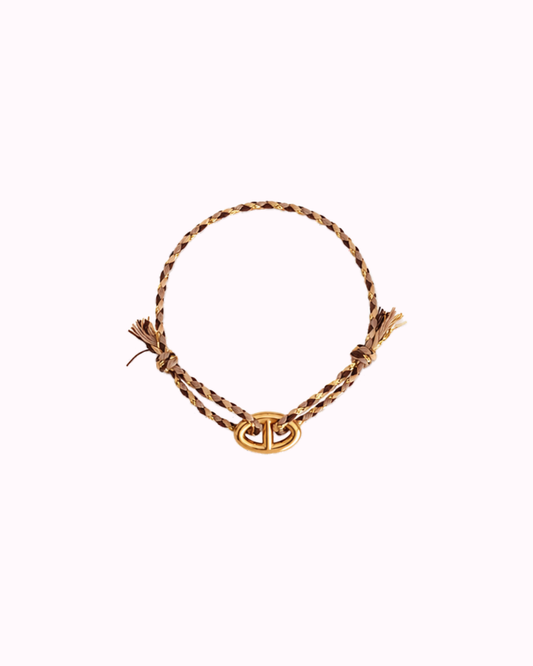 Bracelet cordon marron