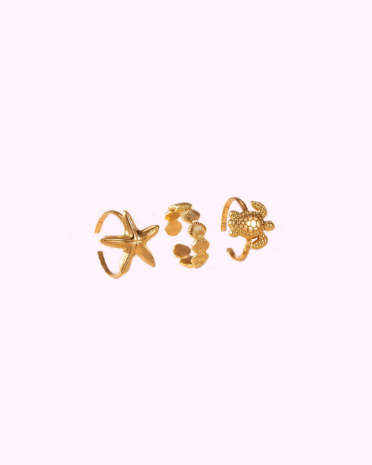 Lot de 3 bagues été