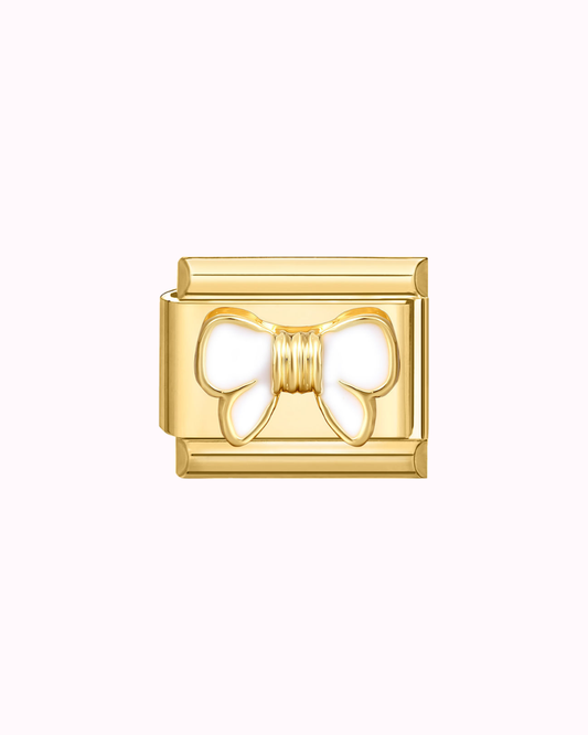 Charm "Noeud Nacre&Gold"