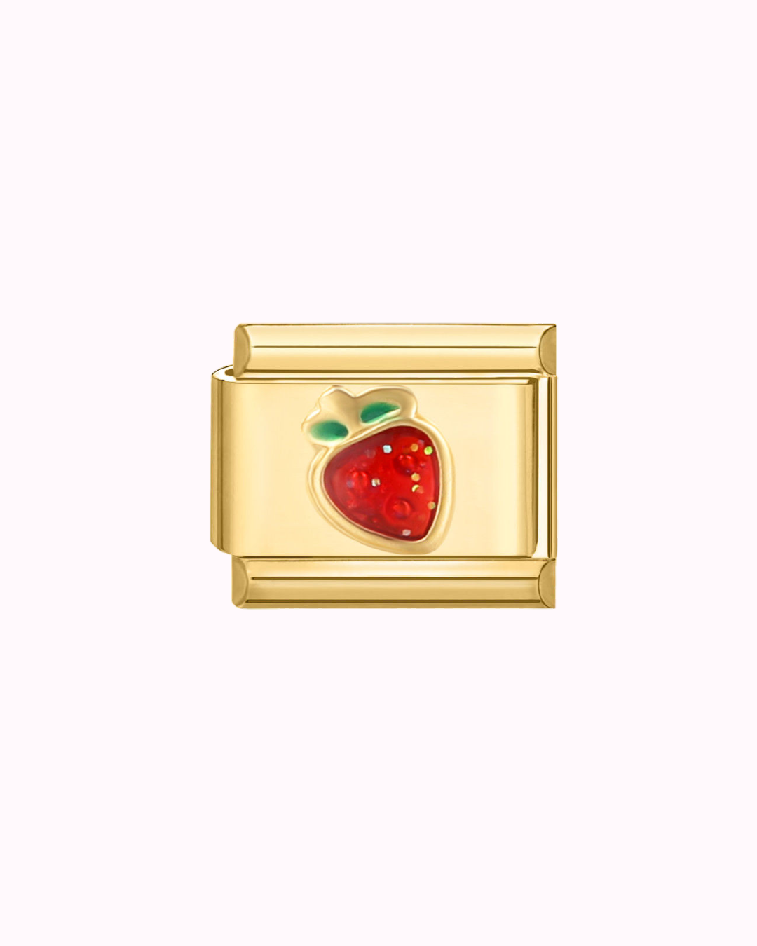 Charm "Fraise glitter"