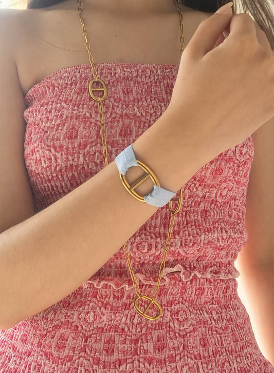 Bracelet Ibiza bleu lavande