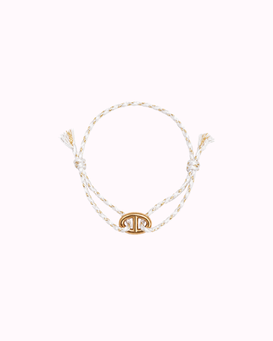 Bracelet cordon blanc
