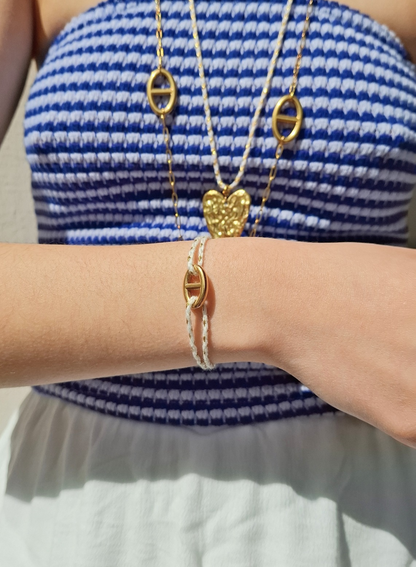 Bracelet cordon blanc