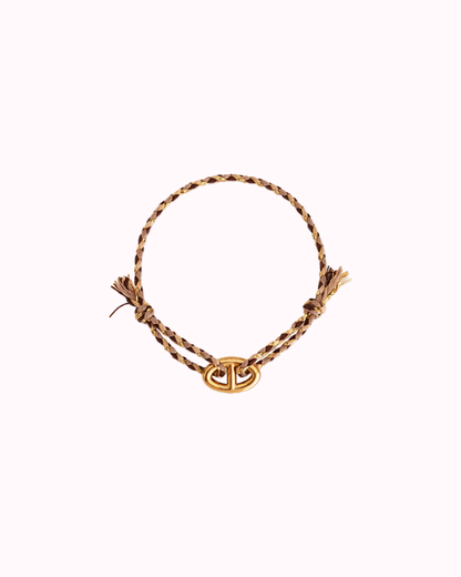Bracelet cordon marron