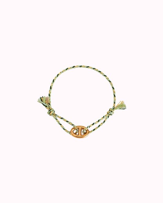 Bracelet cordon vert